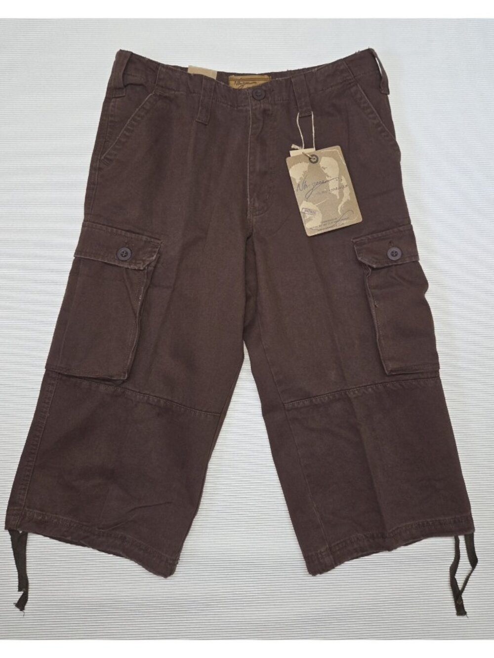 Vintage NBN Gear Men's Cargo Shorts Cotton Fit Below Knee Capri Cargo Pants 30
